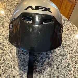 AFX youth large Silver and Black Helmet